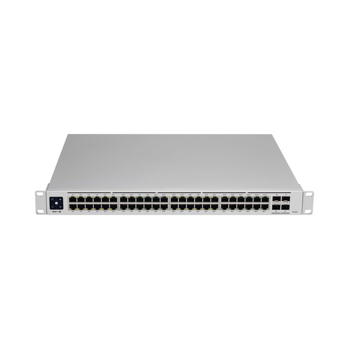 UniFi Switch USW-Pro-48-POE Gen2, Capa 3 de 48 puertos PoE 802.3at/bt + 4 puertos 1/10G SFP+, 600W, pantalla informativa