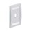 Placa de Pared Vertical Ejecutiva, Salida Para 1 Puerto Mini-Com, Con Espacios Para Etiquetas, Color Blanco