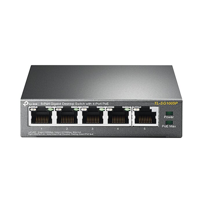 Switch PoE Gigabit de 5 puertos, con 4 puertos PoE 802.3af/at de hasta 56 W