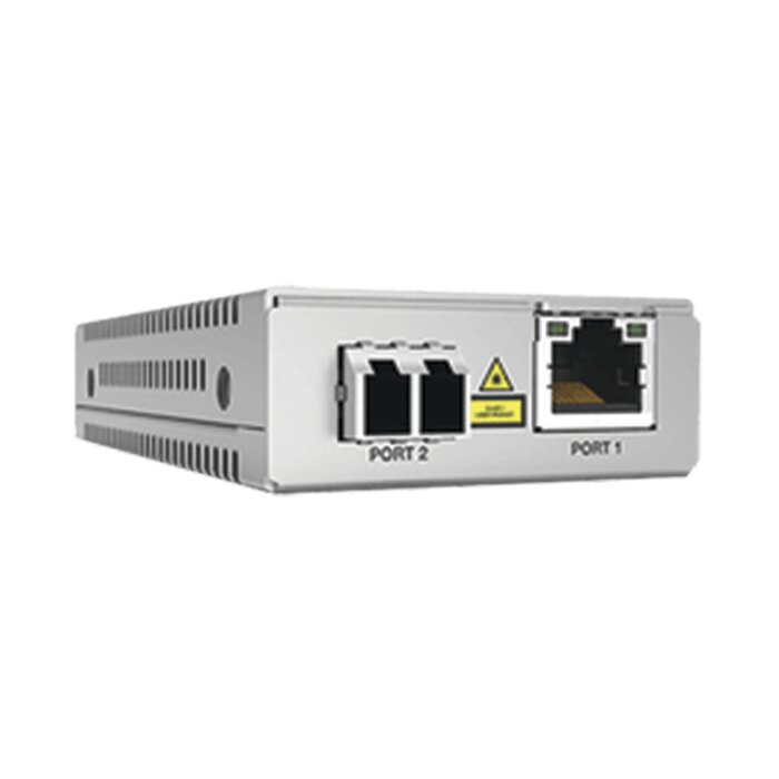 Convertidor de medios gigabit ethernet a fibra óptica, conector LC, multimodo (MMF), distancia de 220 hasta 500 m, con fuente de alimentación multi-región