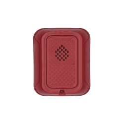 Sirena para Montaje en Pared, 12 a 24 Vcd, Color Rojo, Nuevo Diseño Moderno y Elegante y Menor Consumo de Corriente
