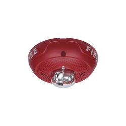 Bocina con Lámpara Estroboscópica, Montaje en Techo, Color Rojo, Nuevo Diseño Moderno y Elegante y Menor Consumo de Corriente