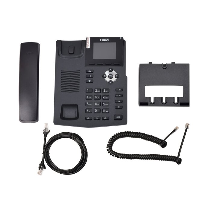 Teléfono IP empresarial para 2 lineas SIP con pantalla LCD de 2.8 pulgadas a color, puertos Gigabit y conferencia de 3 vías, PoE