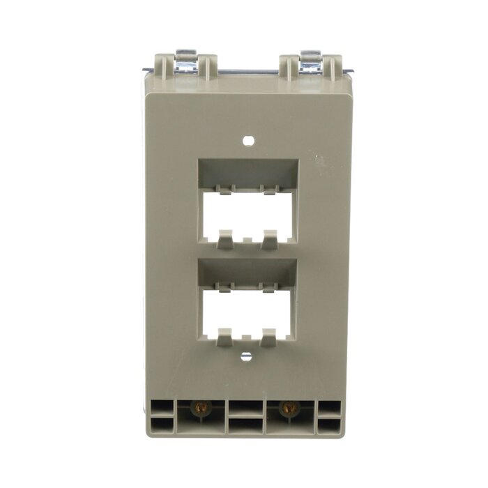 Placa de Pared Vertical, resistente al agua, acepta cuatro modulos Mini-Com
