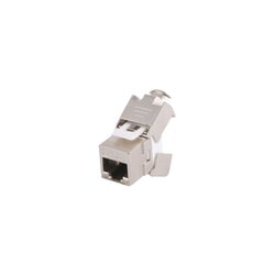 Módulo Jack Keystone Cat6A Blindado (STP) sin herramienta (toolless) para faceplate