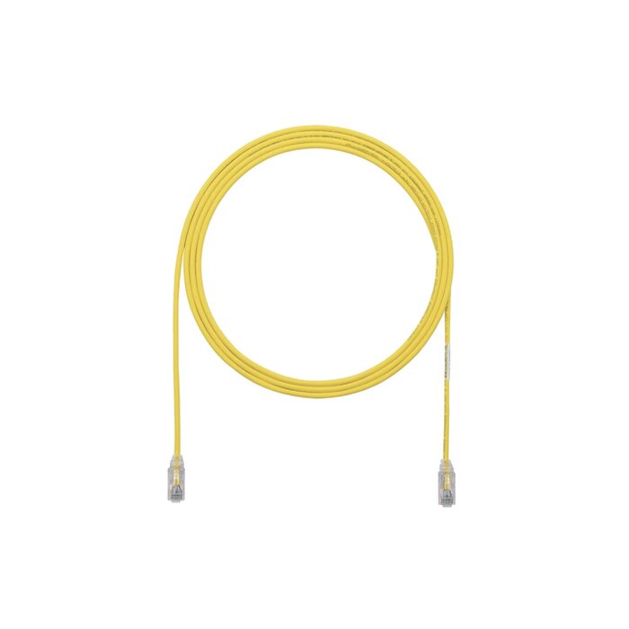 Cable de Parcheo TX6, UTP Cat6, Diámetro Reducido (28AWG), Color Amarillo, 5ft
