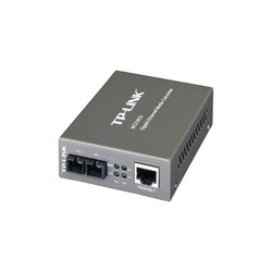 Convertidor Multimedia Mono-modo, 1 puerto RJ45 1000 Mbps, conector de fibra SC, hasta 15 Km