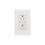 Tomacorriente 125V 15A resistente a manipulaciones, color blanco.