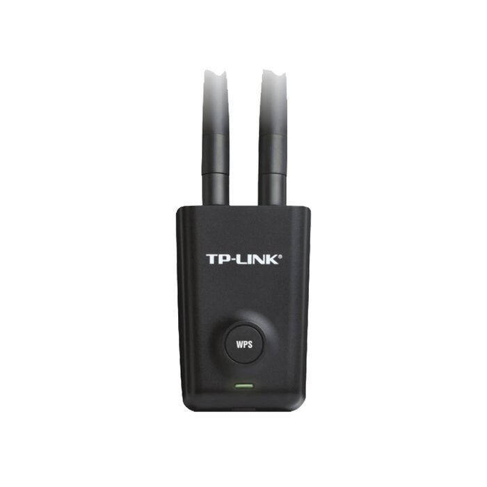 Adaptador de alta potencia USB inalámbrico N 300 Mbps 2.4 GHz con 2 antenas externas de 5 dBi