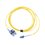 Jumper de Fibra Óptica Monomodo (OS2), XGLO, LC/UPC-SC/UPC Duplex, OFNR, Color Amarillo, 3 Metros