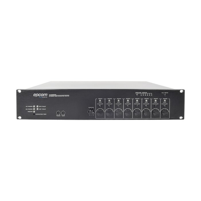 Enrutador de Evacuación de Voz para 8 Zonas, 500W, Soporta Máx. 19 SF6200MS en Cascada