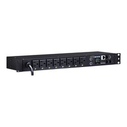 PDU Switchable por Toma, Para Distribución de Energía, Entrada 120 Vca NEMA 5-15P, Con 8 Salidas NEMA 5-15R, Horizontal 19in, 1UR