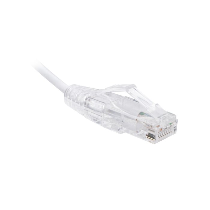 Cable de Parcheo Slim UTP Cat6 - 3 m Blanco Diámetro Reducido (28 AWG)