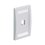 Placa de Pared Vertical Ejecutiva, Salida Para 1 Puerto Mini-Com, Con Espacios Para Etiquetas, Color Blanco Mate