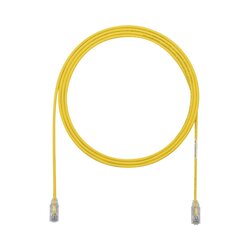 Cable de Parcheo TX6, UTP Cat6, Diámetro Reducido (28AWG), Color Amarillo, 5ft