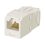 Conector Jack RJ45 Estilo TG, Mini-Com, Categoría 6A, de 8 posiciones y 8 cables, Color Blanco Mate