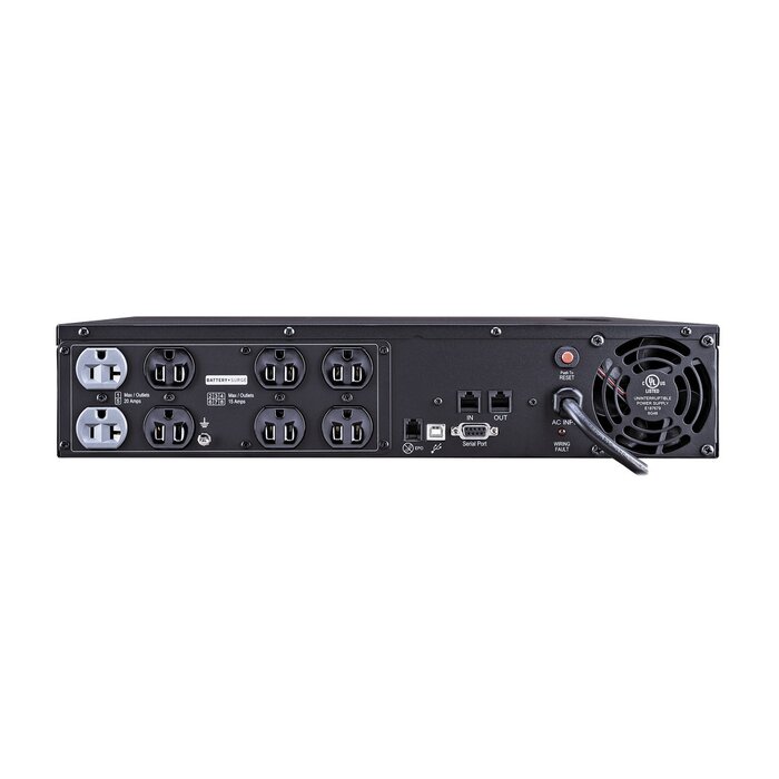 UPS 2000 VA/1540 W, Topología Línea Interactiva, Entrada 120 Vca NEMA 5-20P, Onda Senoidal Pura, Torre o Rack 2 UR, Con 2 Tomas NEMA 5-20R y 6 NEMA 5-15R