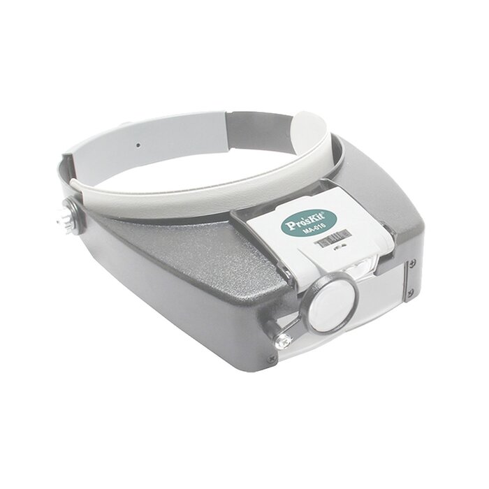 Lampara LED en correa frontal con lentes de aumento 1.8X, 2.6X y 5.8X.