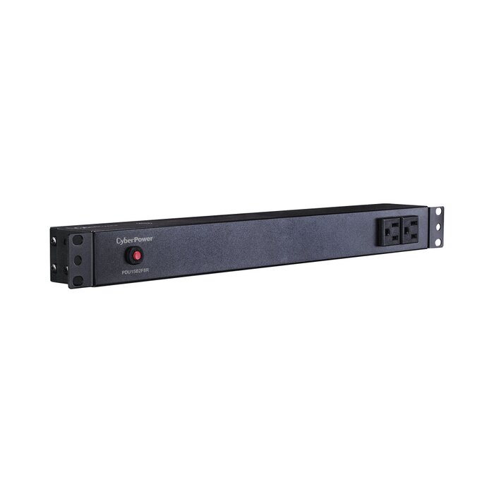 PDU Básico Para Distribución de Energía, Con 8 Tomas NEMA 5-15R Traseras y 2 Tomas 5-15R Frontales, 1UR, 15 Amp, 120 Vca