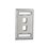 Placa de Pared Vertical, Salida Para 2 Puertos Keystone, Con Espacios Para Etiquetas, de Acero Inoxidable