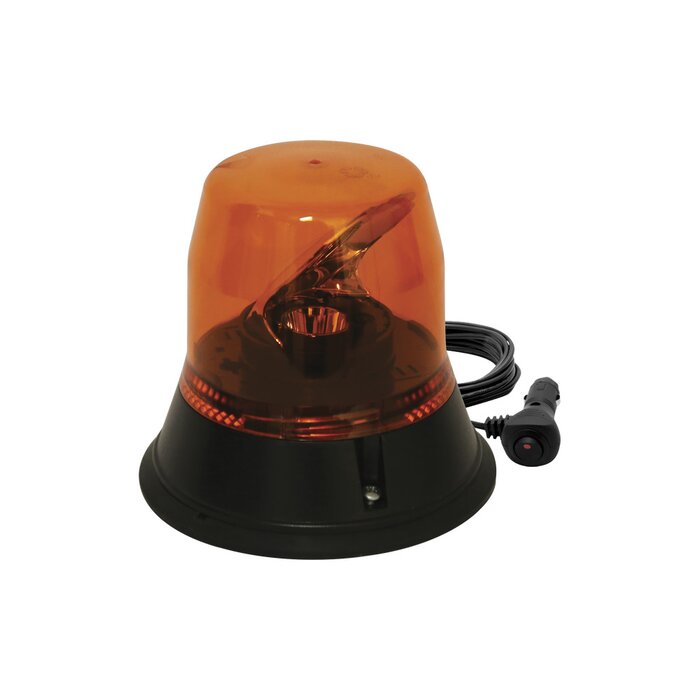 Baliza LED color ámbar SAE Clase I rotativa montaje magnetico