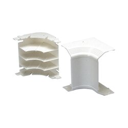 Esquinero interior, para uso con canaleta T70, Material PVC Rígido, Color Blanco Mate