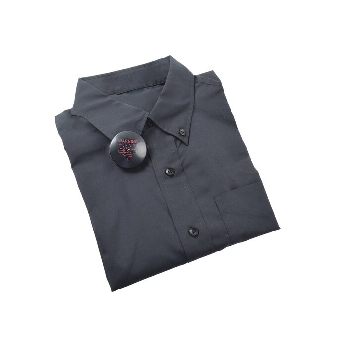 Tag con Tinta para Ropa /Si se viola el sello, la Ropa quedará Marcada con Tinta! / Paq. 100 pzs