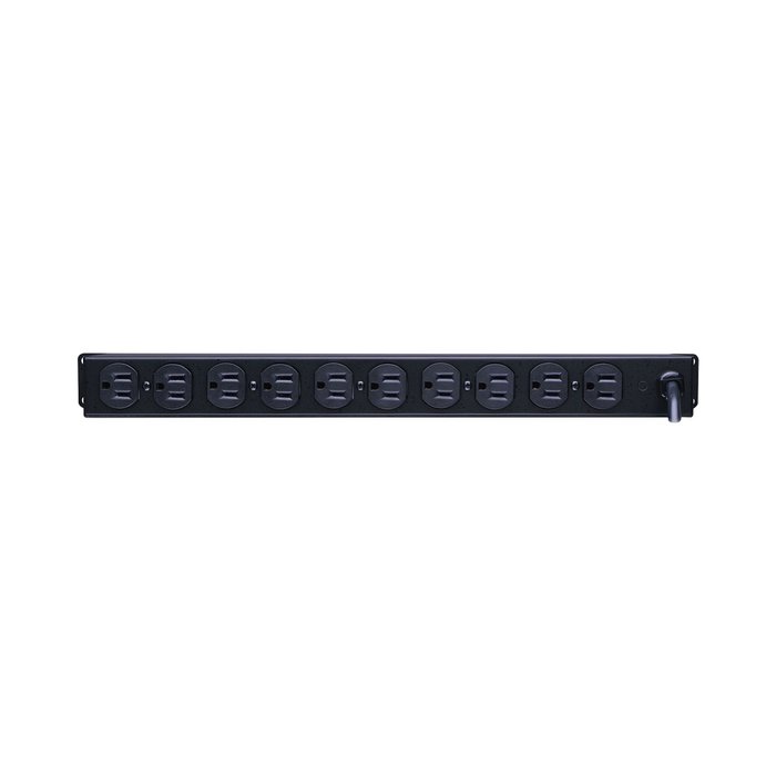 PDU Básico Para Distribución de Energía, Con 10 Tomas NEMA 5-15R Traseras, 1UR, 15 Amp, 120 Vca