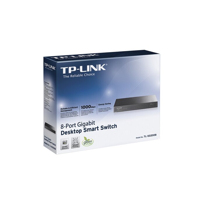 Smart Switch administrable 8 puertos 10/100/1000 Mbps