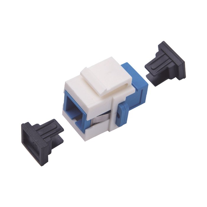 Acoplador Keystone de fibra óptica Monomodo SC/PC Simplex a SC/PC Simplex