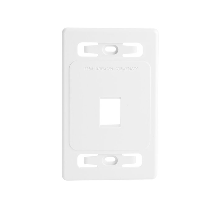 Placa de pared modular MAX, de 1 salida, color blanco, version bulk (Sin Empaque Individual)