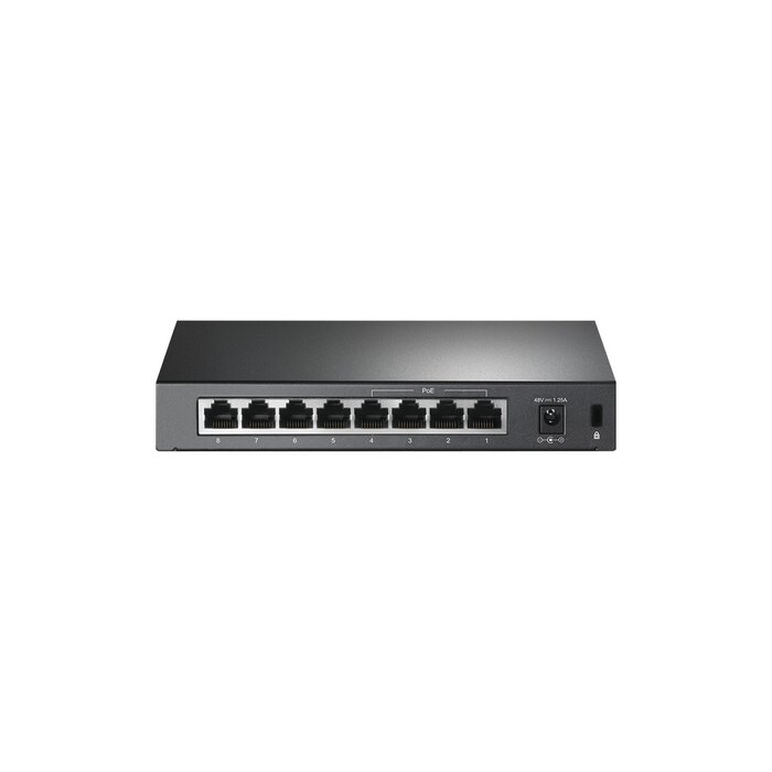 Switch PoE no Administrable de escritorio 8 puertos 10/100 Mbps, 4 puertos PoE, 57 W