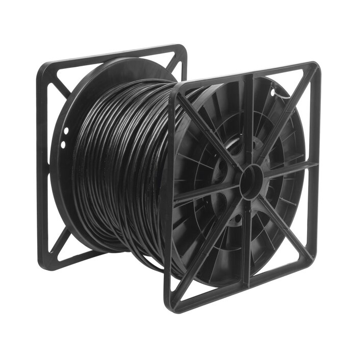 Bobina de cable de 305 m, Cat5e , FTP, blindado, para intemperie, color negro, UL, para aplicaciones en CCTV, redes de datos.