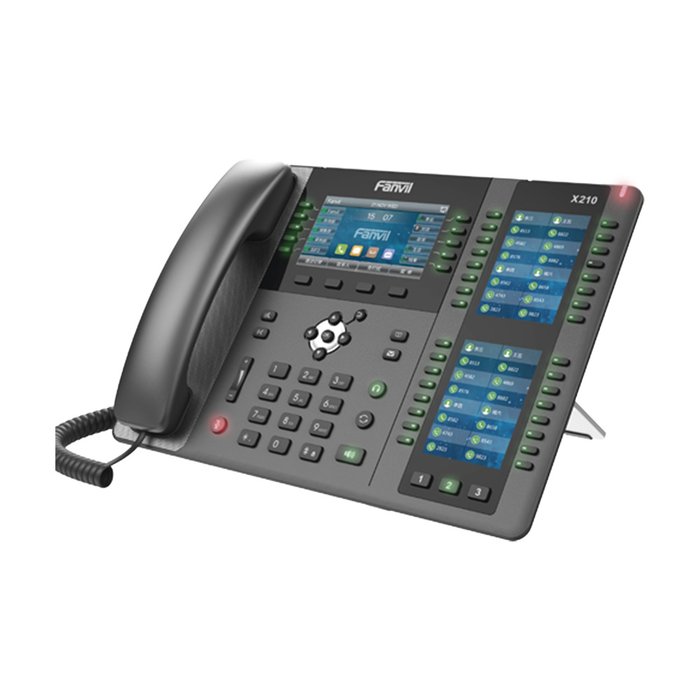 Teléfono empresarial IP hasta 20 lineas SIP, 106 botones DSS, con Bluetooth integrado para diademas, puertos Gigabit, soporta recepción video, PoE