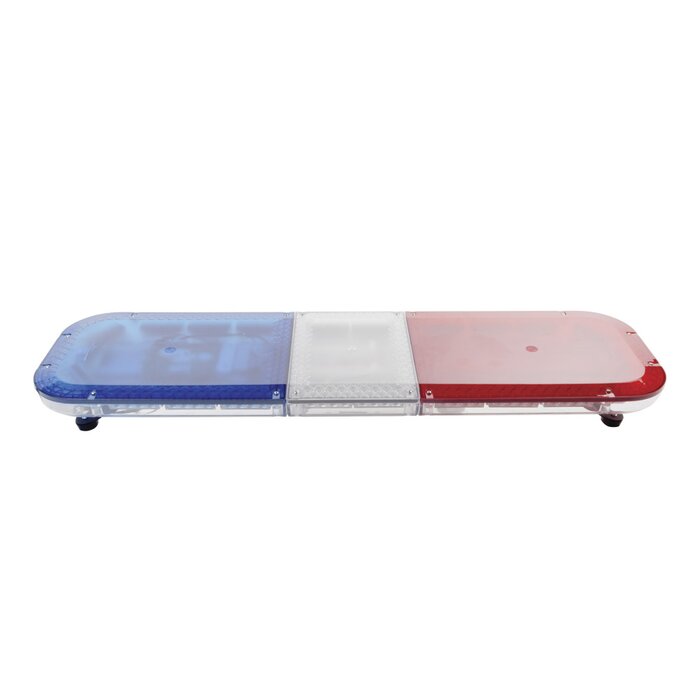 Barra de luces LED de 46" Rojo/Azul con Control de tráfico en color Ámbar, Ideal para Equipar Unidades de Vialidad