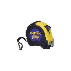 Flexometro anti impacto de 5 metros, cinta ancha con boton de freno.