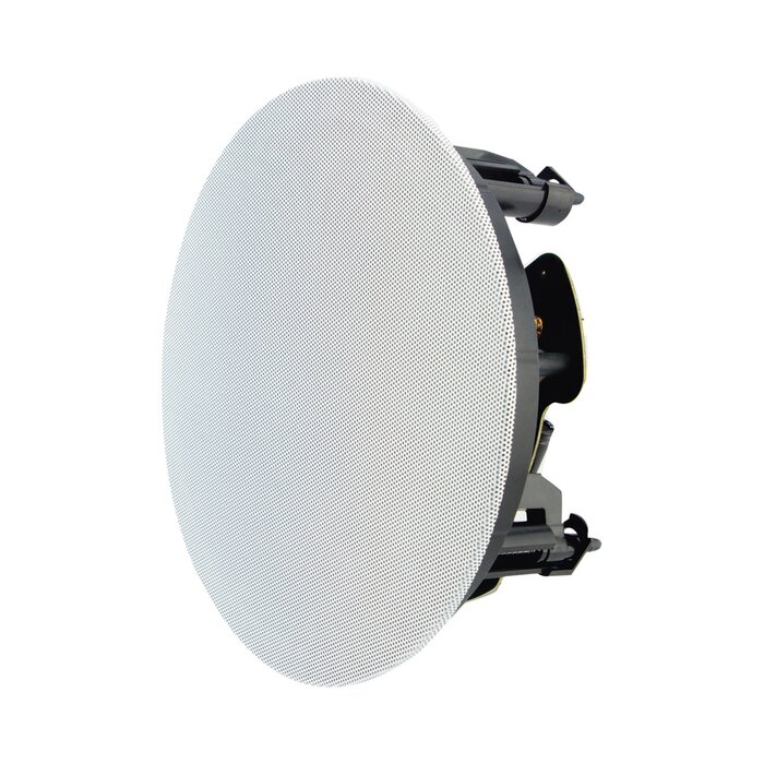 Phantom Series Altavoz de techo de 2 vías, woofer de polietileno inyectado de 8in, tweeter giratorio 1in, 5-120 watts, 8 Ohms