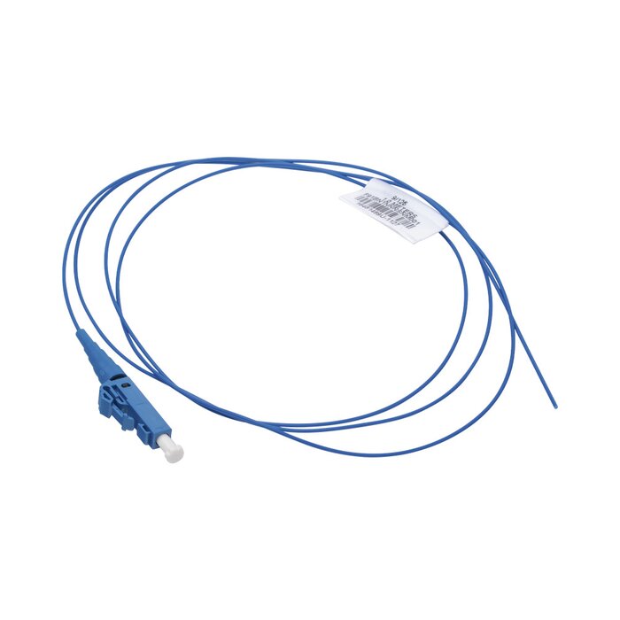 Pigtail de Fibra Óptica LC Simplex, Monomodo OS2 9/125, 900um, Color Azul, 2 Metros