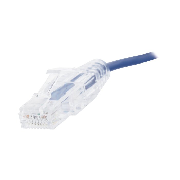 Cable de Parcheo Slim UTP Cat6 - 20 cm Azul Diámetro Reducido (28 AWG)