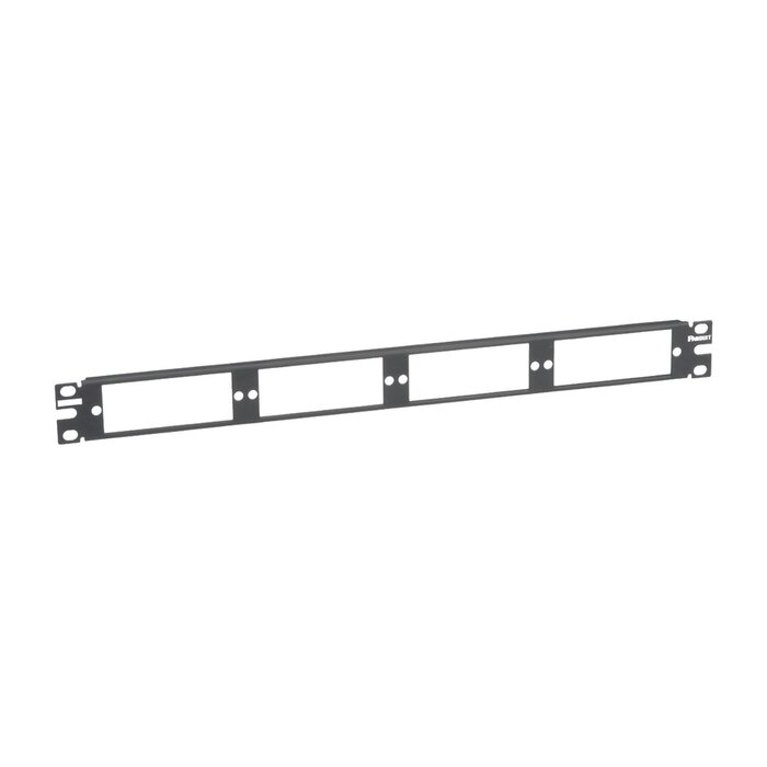 Patch Panel de Fibra Óptica, Para 4 Placas Acopladras FAP o FMP, Color Negro, 1UR