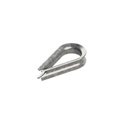 Guardacabos/cuello 1/4" acero con electro galvanizado.