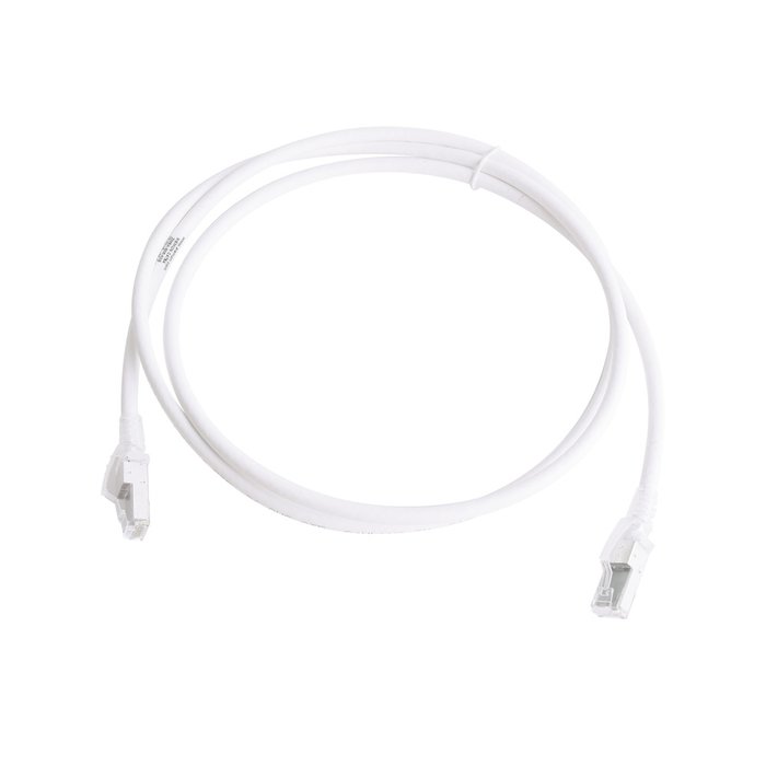 Patch Cord Z-MAX Cat6A S/FTP, CM/LS0H, 5ft, Color Blanco, Versión Bulk (Sin Empaque Individual)