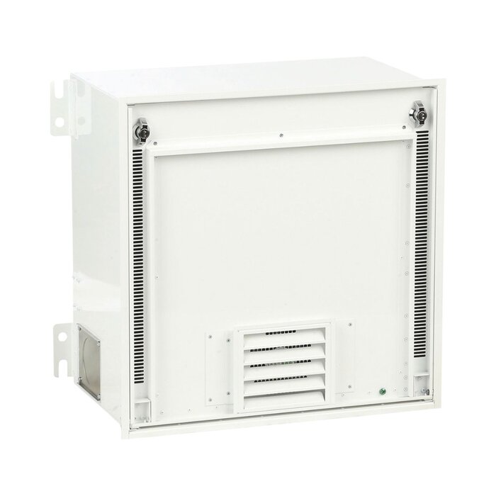 Gabinete PanZone Premium, de Montaje en Techo, Con 2 UR Para Equipo Activo y 6 UR Para Paneles de Parcheo, Fabricado en Acero, Color Blanco