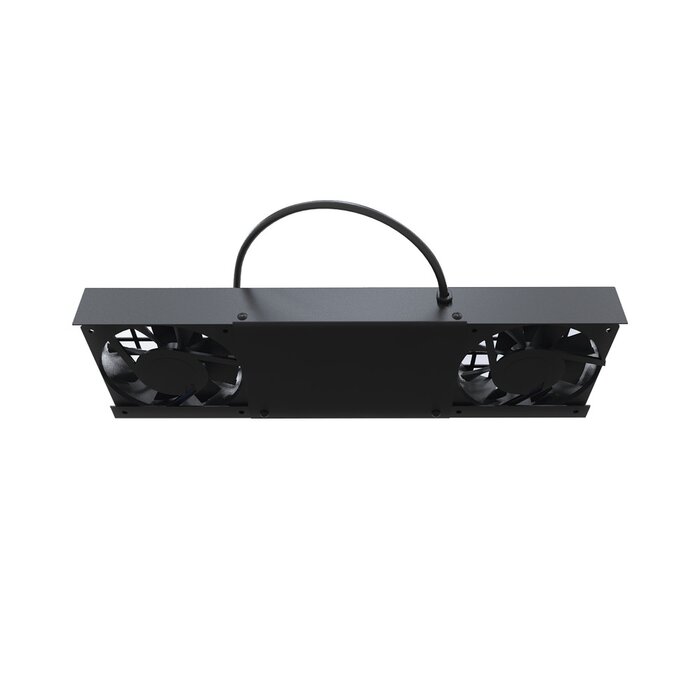 Kit de 2 Ventiladores (12 x 12 cm) con 3 Tomas de Corriente 110 Vca/50 Hz con Clavija.