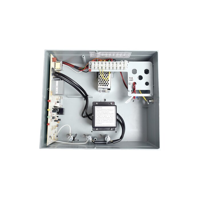 Energizador de 12,000Volts-.9JOULES/250 Mts de protección para 5 Lineas/Activado por Atenuación de voltaje,Corte de línea o Aterrizamiento de la línea/Integración a panel de Alarma.