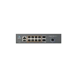 Switch cnMatrix EX2010-P capa 3 de 10 puertos(8 PoE Gigabit 802.3af/at, 2 SFP, 1 consola, 1 MNGMT, 1 USB) administración desde la Nube (MX-EX2010PXA-U)