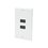 Placa de pared de 2 puertos HDMI hembra a hembra