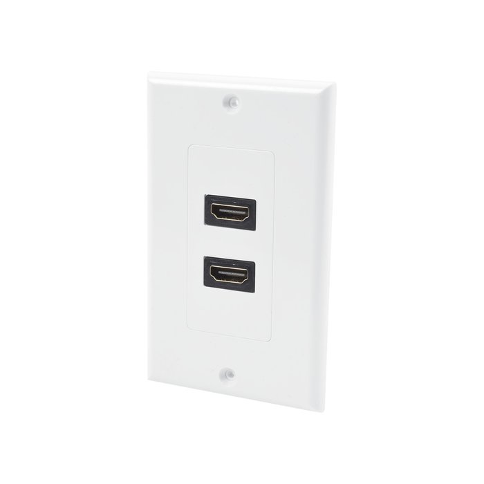 Placa de pared de 2 puertos HDMI hembra a hembra