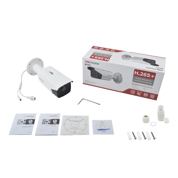 Bala IP 4 Megapixel / Lente 4 mm / 50 mts IR EXIR / Uso en Exterior IP67 / WDR / PoE