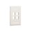 Placa de Pared Vertical, Salida Para 4 Puertos Keystone, Con Espacios Para Etiquetas, Color Banco Mate